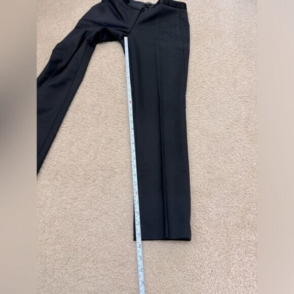NWOT Theory Tux Wool Blend Straight Slim Leg Mid Rise Black Pants Sz 2 - Picture 11 of 12